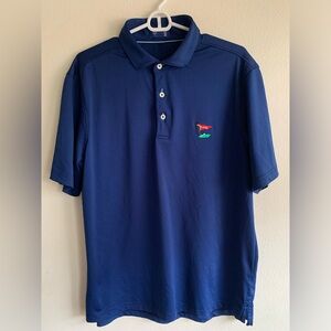 Stitch Golf Men’s Polo Shirt Medium Relaxed Fit Navy Blue LACC